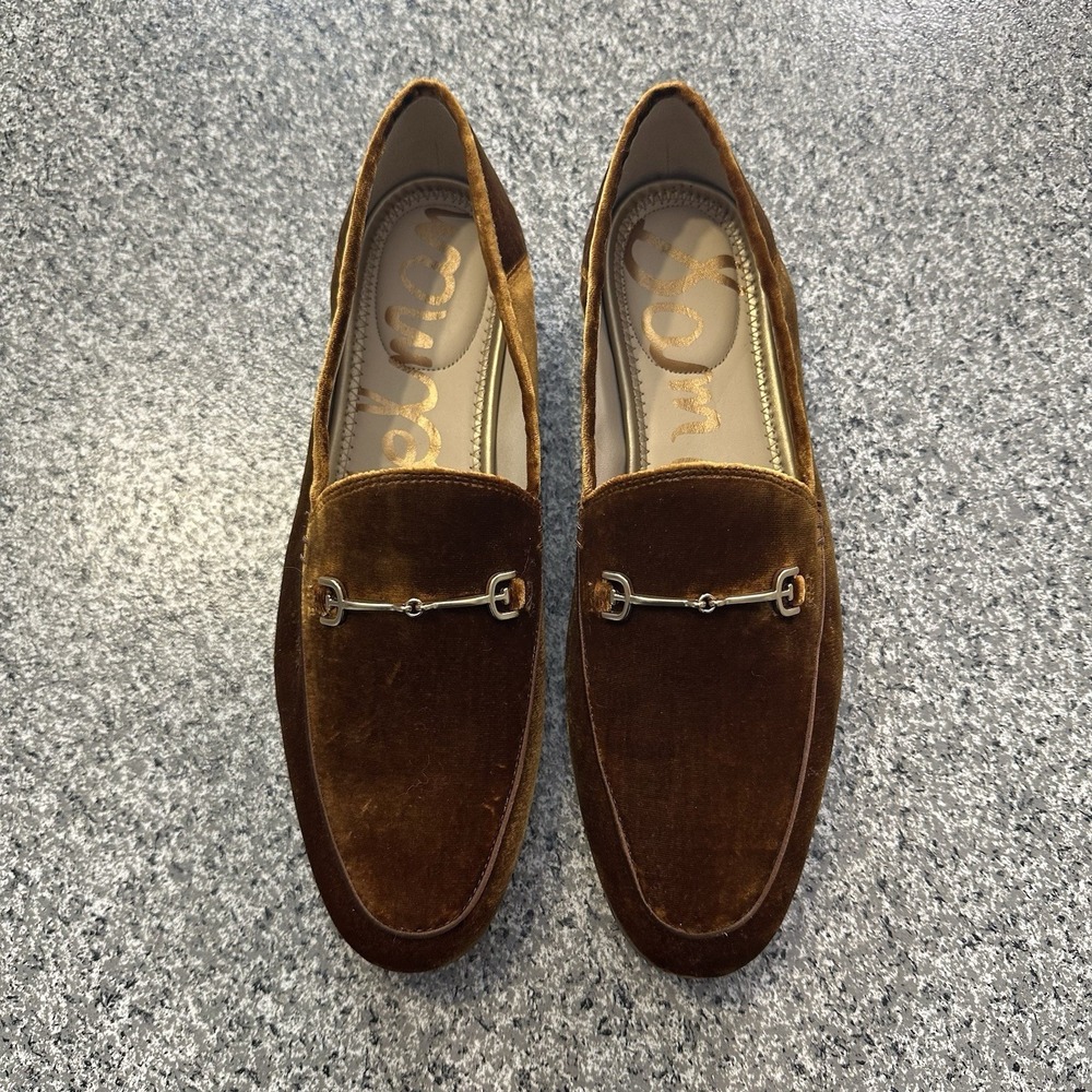 Sam Edelman Loraine Velvet Bit Loafer Womens 10 EUR 41 Brown Flats - Picture 2 of 6